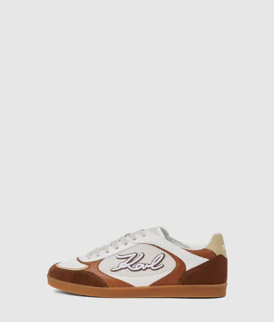 Karl Lagerfeld Exclusive Kandidate Signia Embroidered Sneakers In Brown