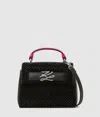 Karl Lagerfeld Exclusive K/autograph Rhinestone Nano Bag In Black