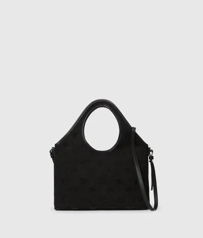 Karl Lagerfeld Exclusive K/autograph Rhinestone Small Tote Bag In Black