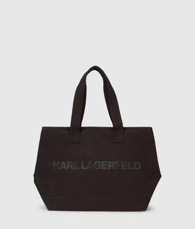 Karl Lagerfeld Extra Large Logo Tote Bag In Black