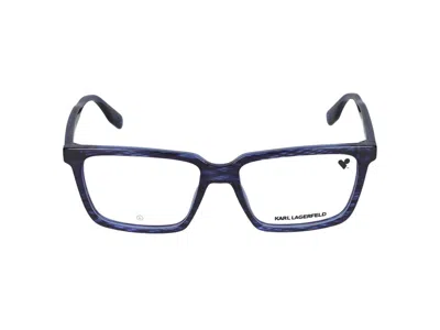 Karl Lagerfeld Eyeglasses In Striped Blue