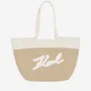 KARL LAGERFELD FABRIC TOTE BAG WITH LOGO