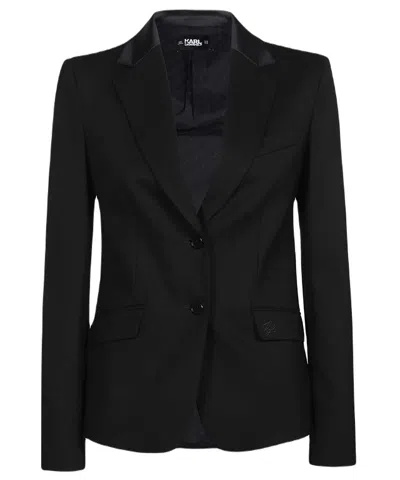 Karl Lagerfeld Fall/winter 2023 Women's Americana Coat In Gray