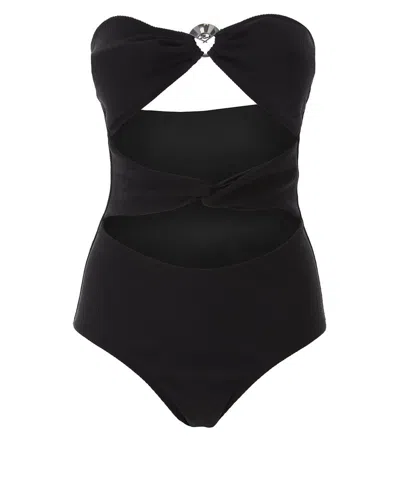 Karl Lagerfeld Karl Dna Stripeless Swimsuit In Black