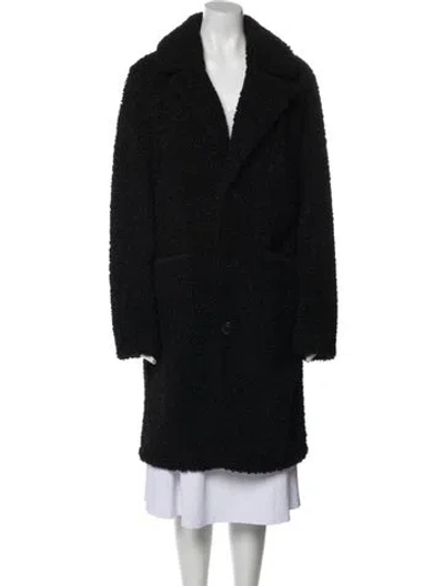 Pre-owned Karl Lagerfeld Faux Fur Coat In Black