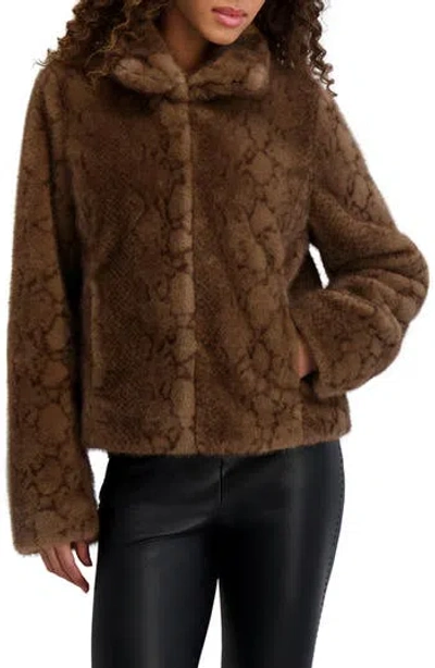 Karl Lagerfeld Faux Fur Jacket In Multi