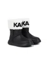 Karl Lagerfeld Faux-fur Leather Ankle Boots In Black