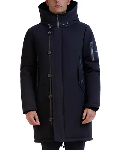 Karl Lagerfeld Faux Fur Lined Hooded Coat In Black