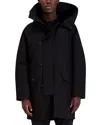 Karl Lagerfeld Faux Fur Lined Hooded Down Jacket In Black