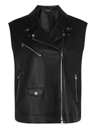 Karl Lagerfeld Faux-leather Gilet