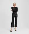 Karl Lagerfeld Faux-leather Pants In Black