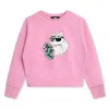 Karl Lagerfeld Choupette-print Cotton Sweatshirt In Pink