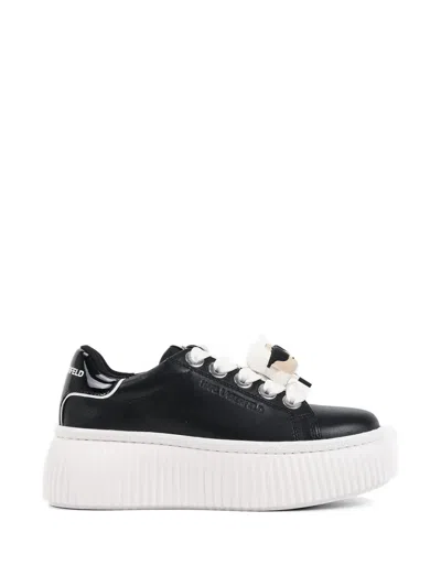 Karl Lagerfeld Figure-appliqué Sneakers In Black