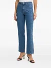 Karl Lagerfeld Five-pocket Logo-patch Jeans In Blue