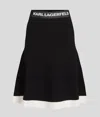 Karl Lagerfeld Flared Knit Skirt In Black