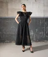 Karl Lagerfeld Flared Maxi Skirt In Black