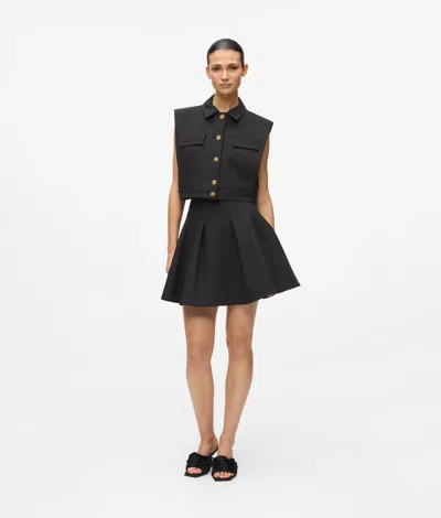 Karl Lagerfeld Flared Mini Skirt In Black