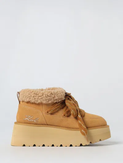 Karl Lagerfeld Flat Ankle Boot  Woman Color Brown
