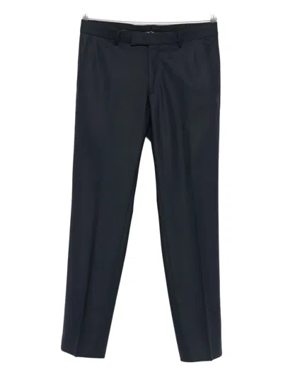 Karl Lagerfeld Flat-front Tailored Trousers In Black