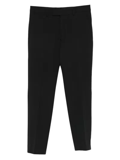 Karl Lagerfeld Flat-front Tailored Trousers In Black