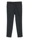 Karl Lagerfeld Flat-front Tailored Trousers In Blue