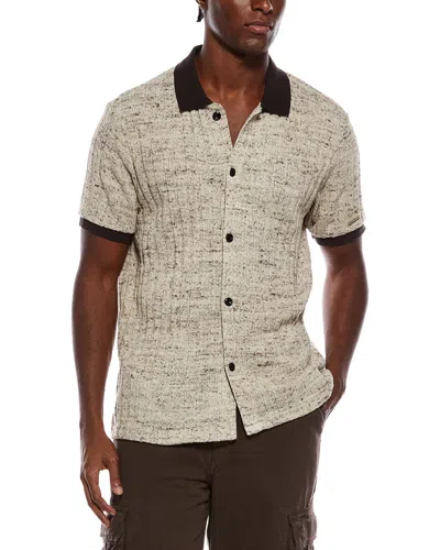 Karl Lagerfeld Flat Rib Knit Shirt In Neutral