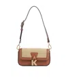 Karl Lagerfeld Flip Shoulder Bag In Brown
