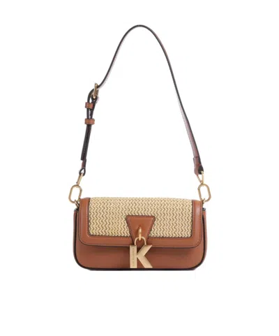 Karl Lagerfeld Flip Shoulder Bag In Brown