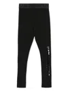 Karl Lagerfeld Flocked-logo Elasticated Leggings In Black