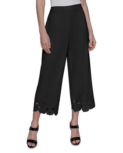 Karl Lagerfeld Flora Cut Out Cropped Pants