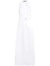 Shop Karl Lagerfeld Floral Appliqué Maxi Dress In White