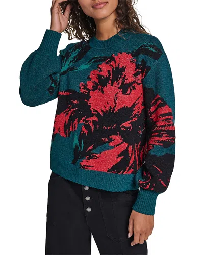 Karl Lagerfeld Floral Crewneck Sweater In Multi