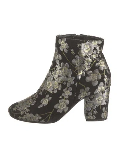 Pre-owned Karl Lagerfeld Floral Print Boots In Multi