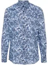 Karl Lagerfeld Hemd Mit Blumen-print In Blau
