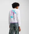 Karl Lagerfeld Floral-print Sweatshirt In White