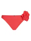 Karl Lagerfeld Flower Bikini Bottom In Red