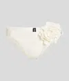 Karl Lagerfeld Flower Bikini Bottoms In White