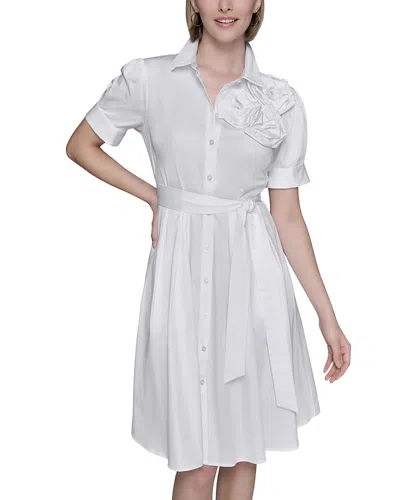 Karl Lagerfeld Flower Corsage Shirtdress