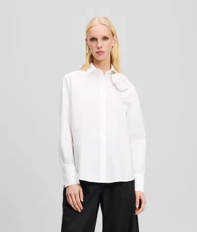 Karl Lagerfeld Flower Poplin Shirt
