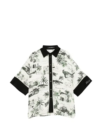 Karl Lagerfeld Fluid Shirt In Multi