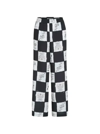 Karl Lagerfeld Fluid-fit Trousers In Multi