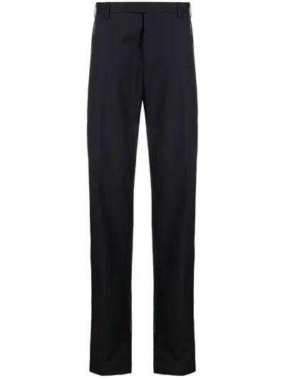 Karl Lagerfeld Fly Straight-leg Trousers In Blue
