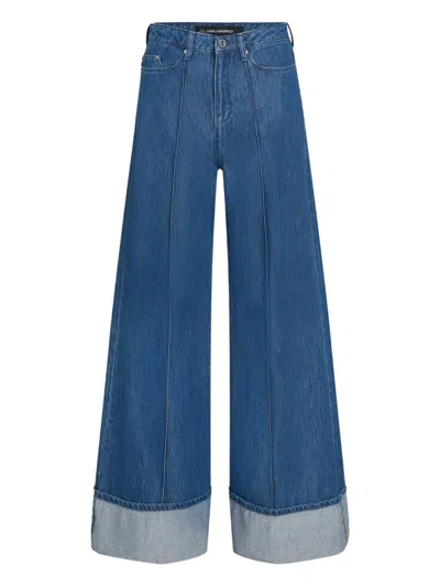 Karl Lagerfeld Folded Jeans In Blue