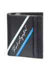 Karl Lagerfeld Folding Leather Card Holder In Multi