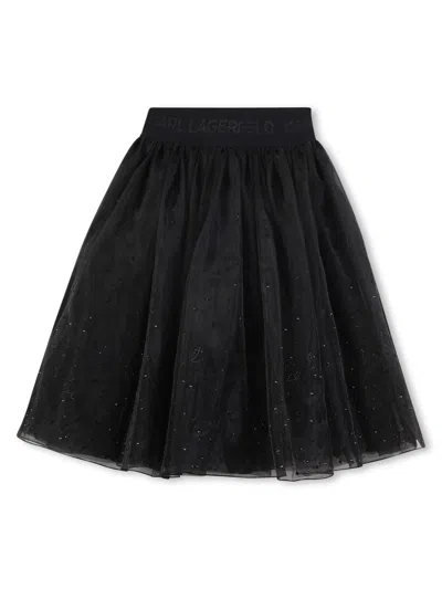 Karl Lagerfeld Kids' Formal Skirt In Black