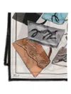 Karl Lagerfeld Fringed-edge Scarf In Multi