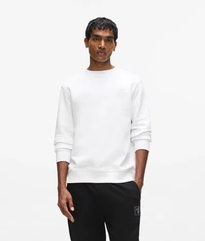 Karl Lagerfeld From Paris With Love Patch Sweatshirt In White
