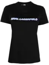 Karl Lagerfeld Future-print Organic Cotton T-shirt In Black