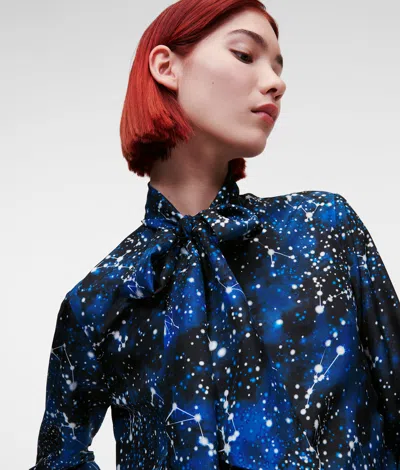 Karl Lagerfeld Galaxy-print Silk Shirt
