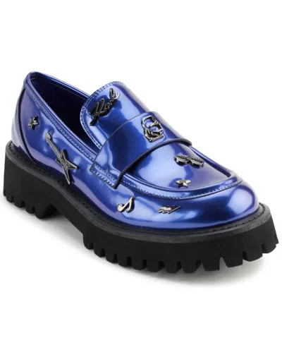 KARL LAGERFELD WOMEN'S GASTON ROCKER ALMOND TOE LUG LOAFERS